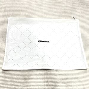 Chanel large zip dustbag pouch white